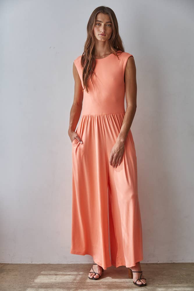 THE CORAL SCOOP BACK JUMPSUIT