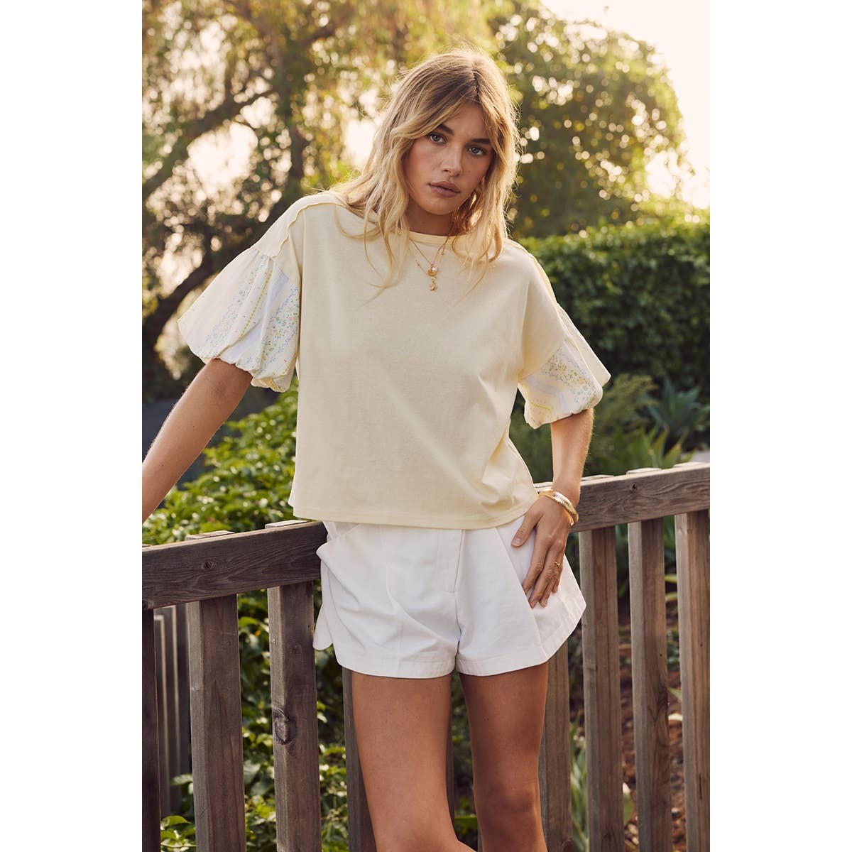 LEMON PUFF SLEEVE BLOUSE