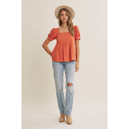 SUNDAY AIR PLEATED BLOUSE
