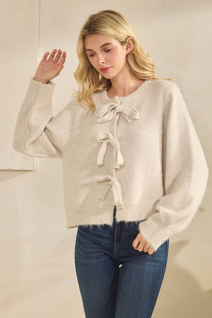 BOW CARDIGAN