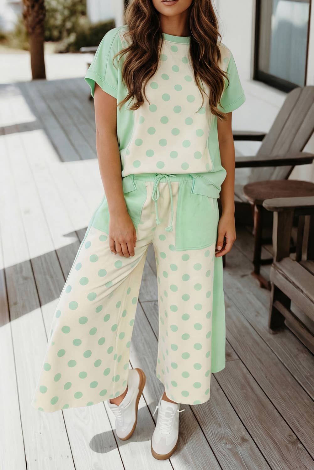 MINT POLKA DOT SET