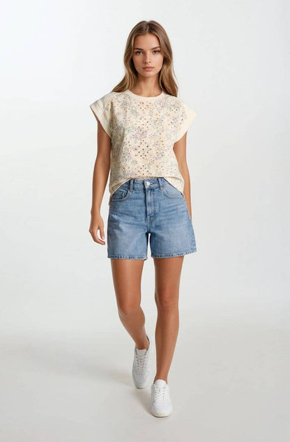 FLORAL MUSCLE TOP