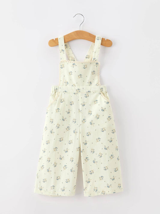 LACE TRIM GIRLS JUMPSUIT
