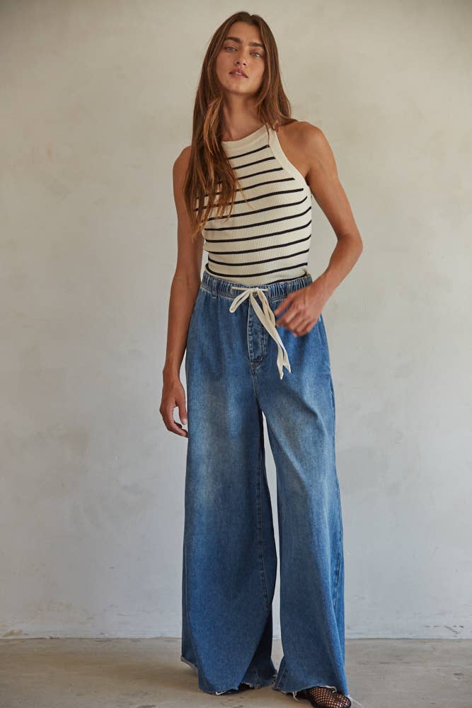 THE KNIT STRIPED TANK