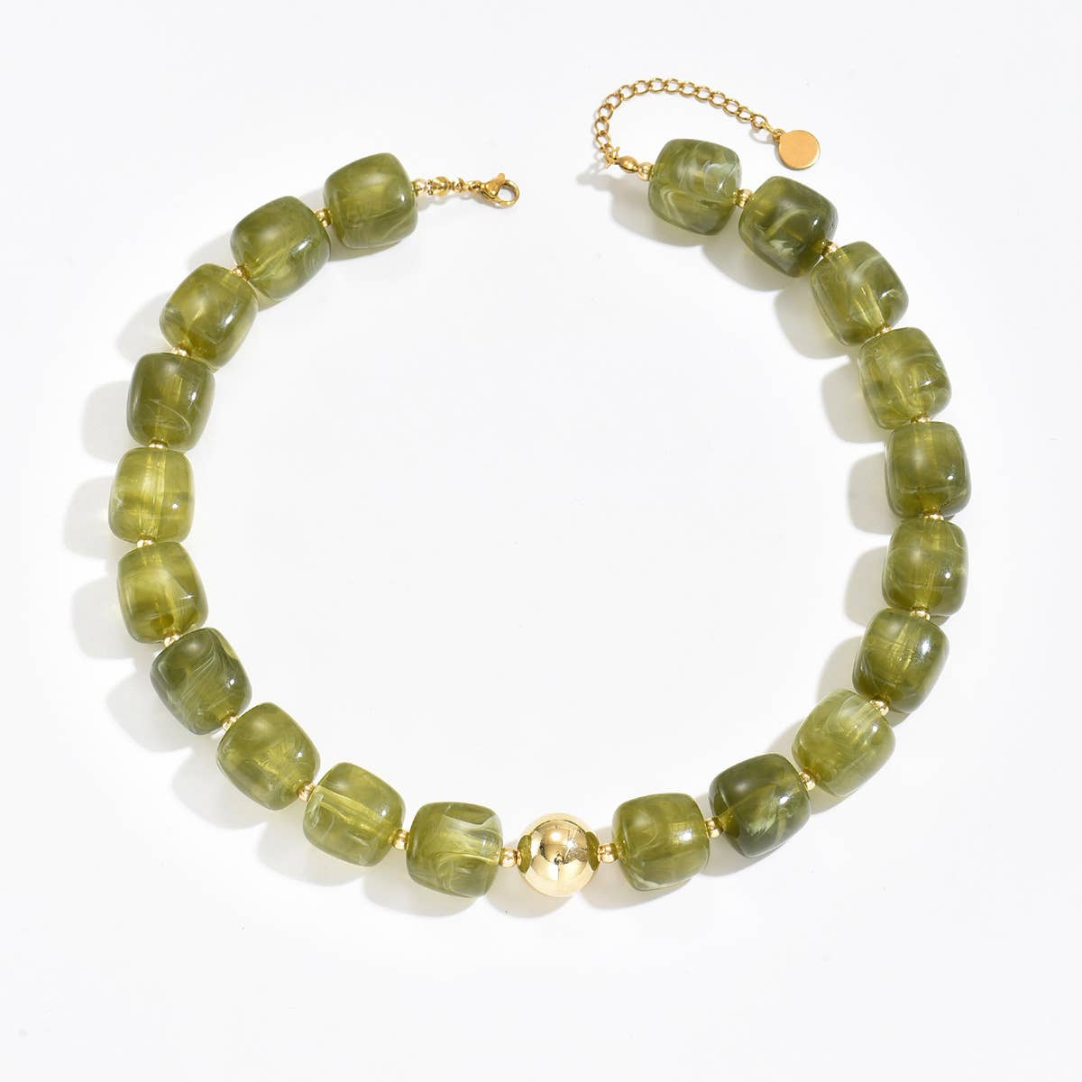 GOLD DETAIL BEADED NECKLACE