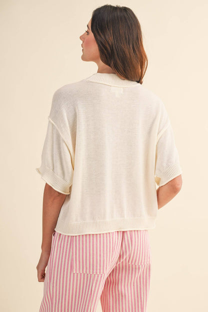 LIGHTWEIGHT KNIT MOCK NECK