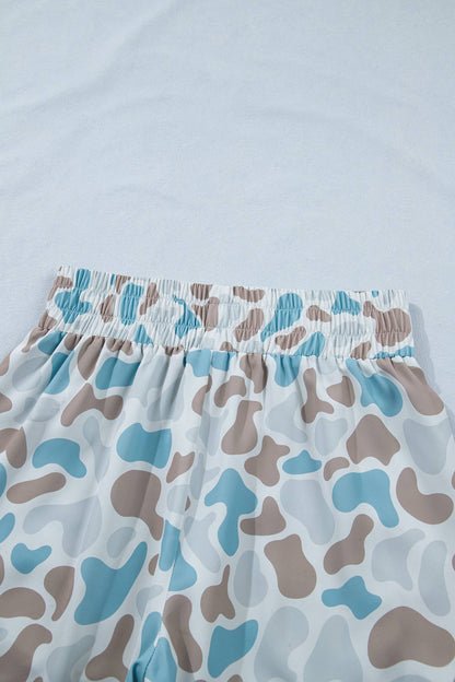 THE TEAL CAMO SHORTS