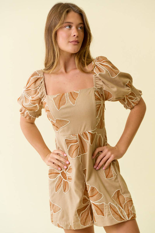FLORAL BABYDOLL ROMPER