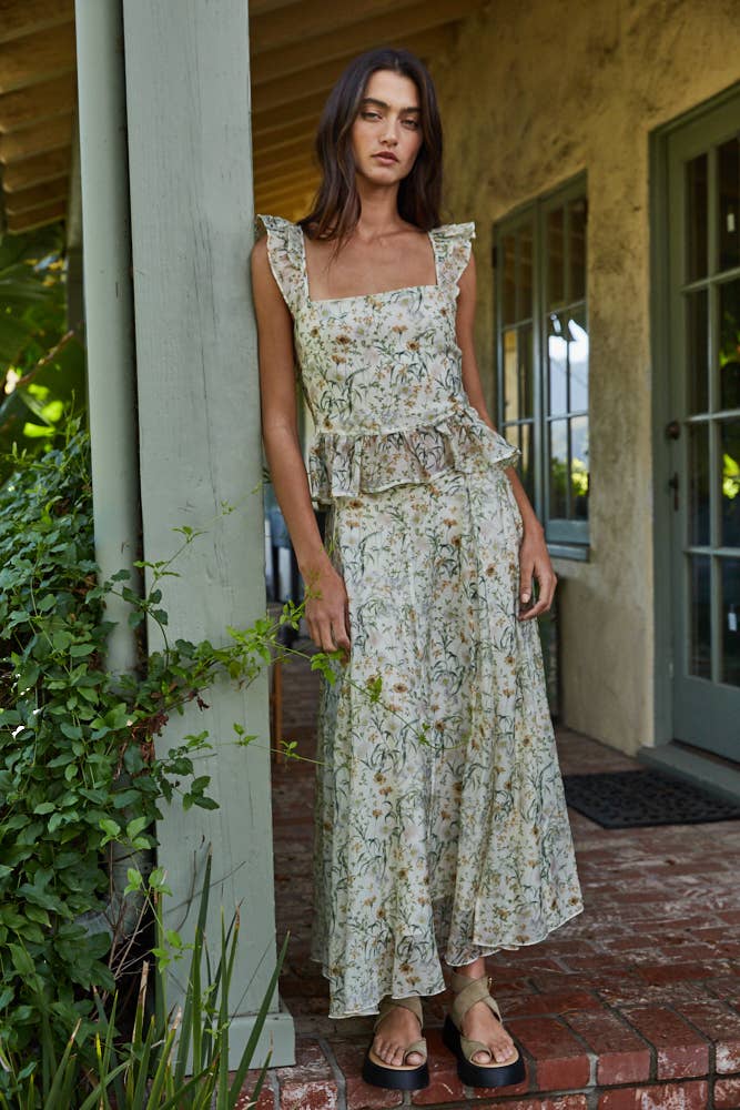 THE FLORAL RUFFLE TOP