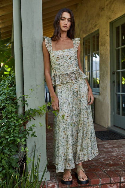 THE FLORAL RUFFLE TOP