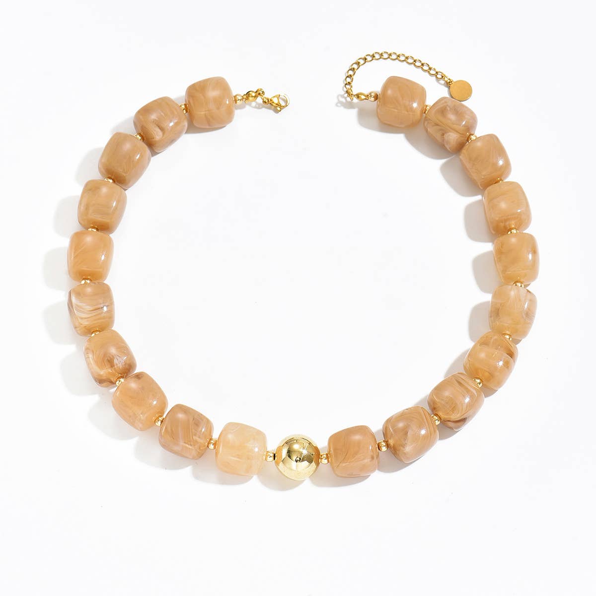 GOLD DETAIL BEADED NECKLACE