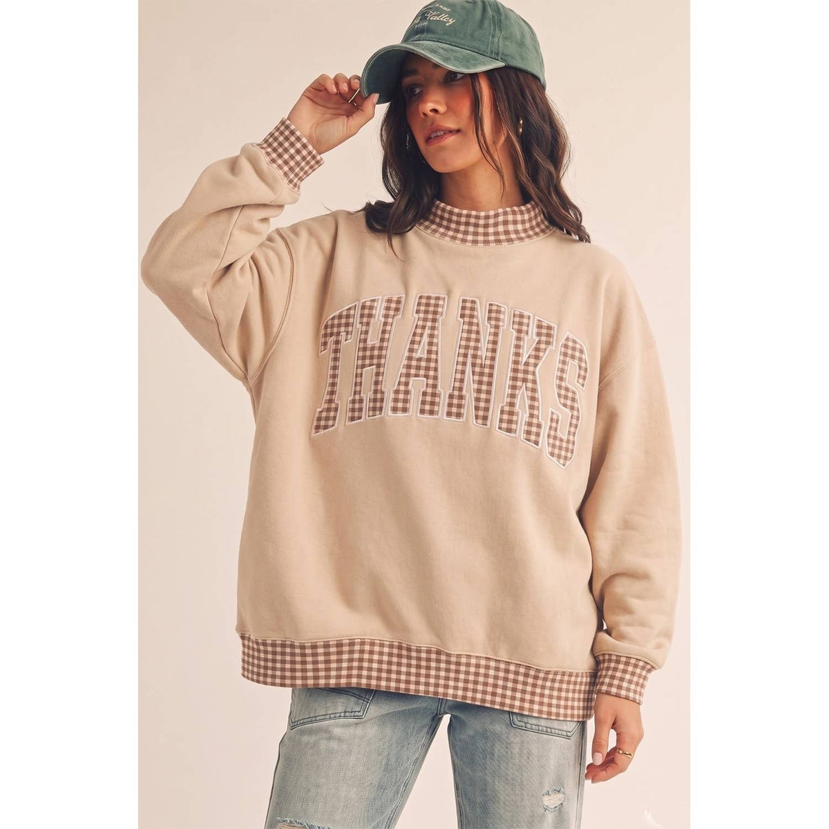 VINTAGE THANKS MOCKNECK