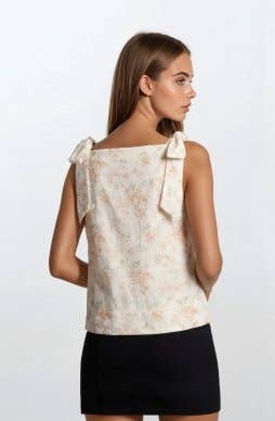 THE FLORAL TIE TOP