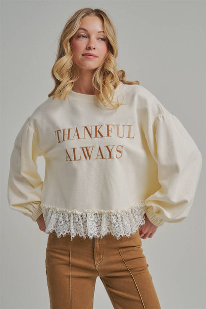 THANKFUL ALWAYS SWEATER