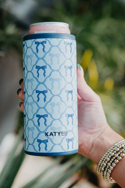 BLUE BOW SLIM KOOZIE