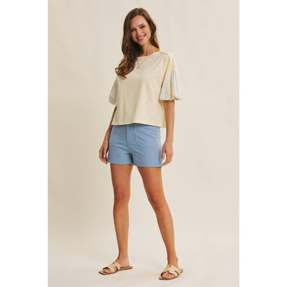 LEMON PUFF SLEEVE BLOUSE