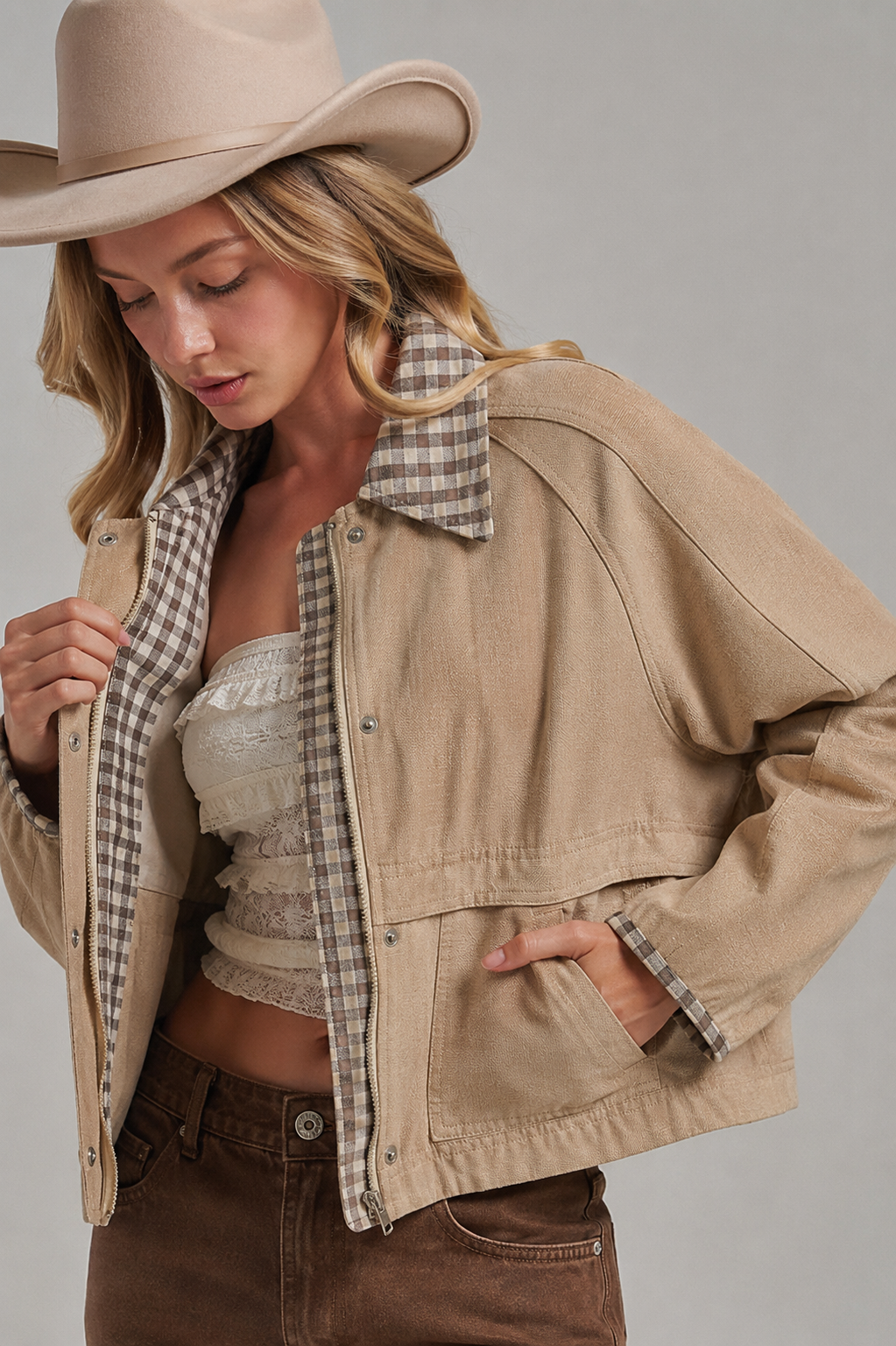 FALL GINGHAM JACKET