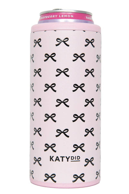 PINK MINI BOW SLIM KOOZIE