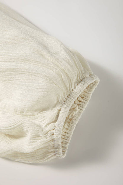 EMBROIDERED PUFF SLEEVE BLOUSE