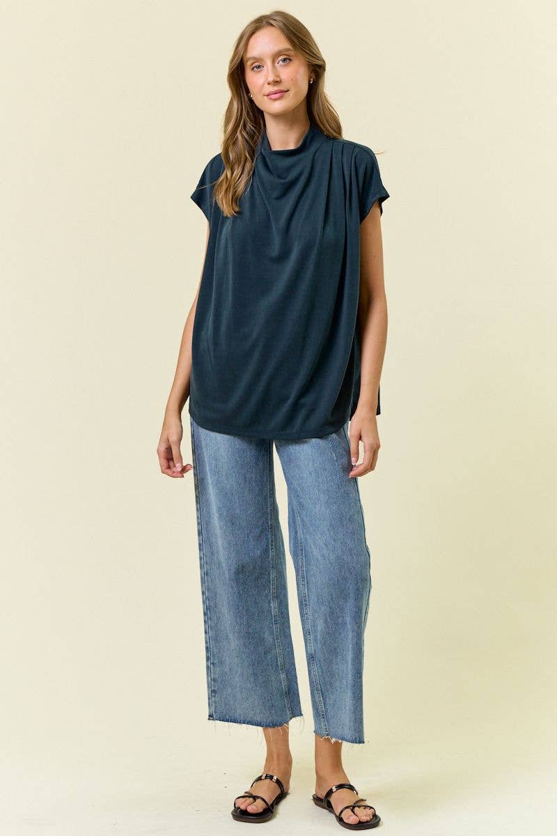 DRAPED SHOULDER TOP