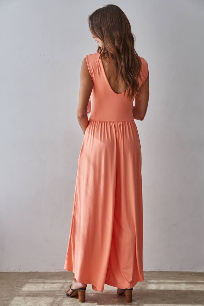 THE CORAL SCOOP BACK JUMPSUIT