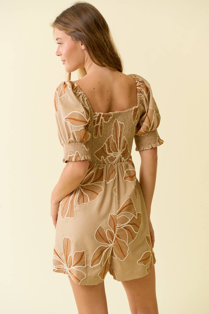 FLORAL BABYDOLL ROMPER