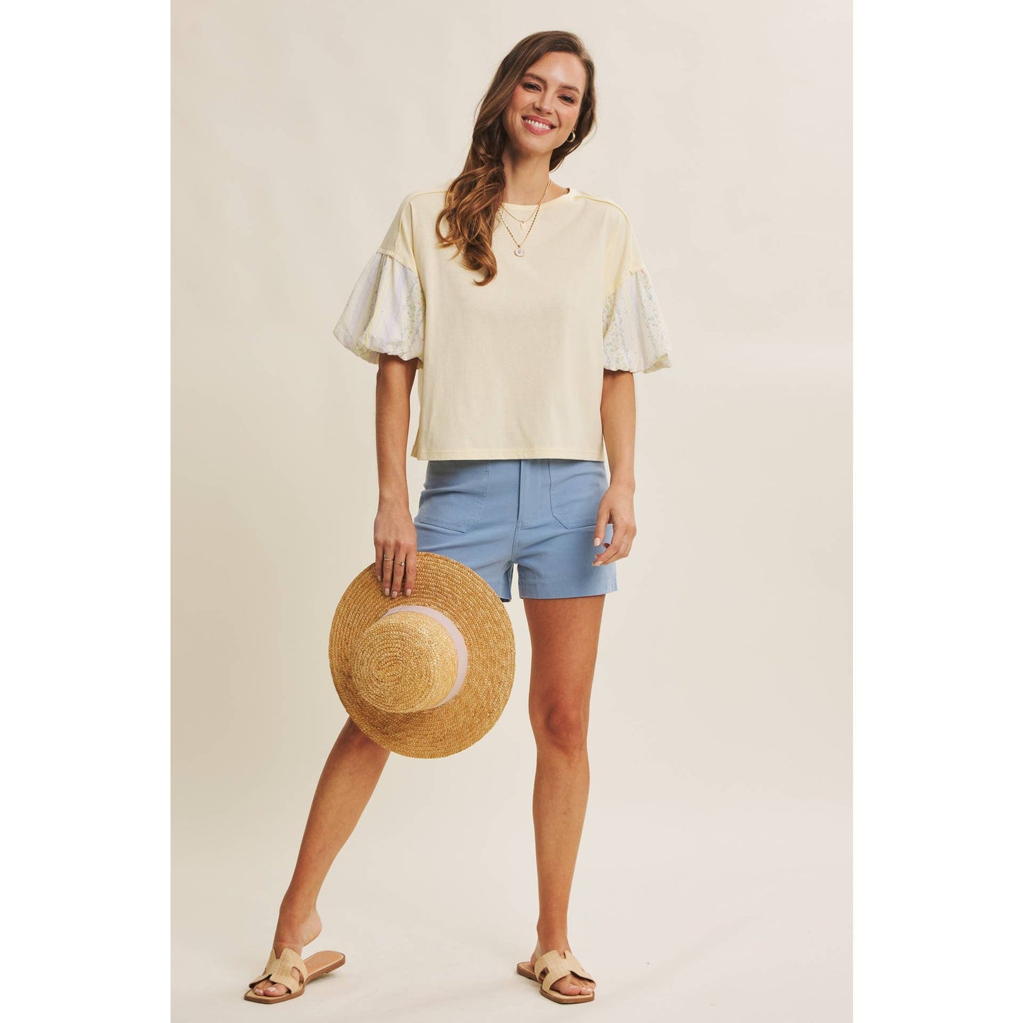 LEMON PUFF SLEEVE BLOUSE