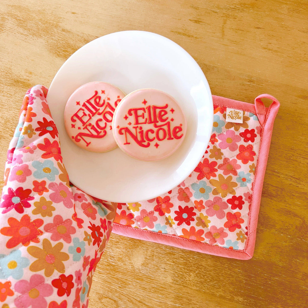 OVEN MITT SET || RETRO FLORAL