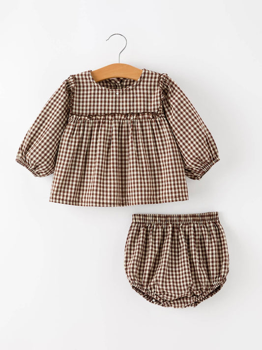 GINGHAM COCO BLOOMER SET