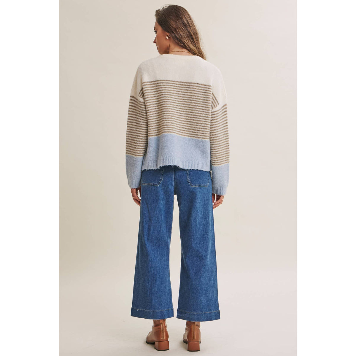 MORNING CHAI STRIPED CARDI