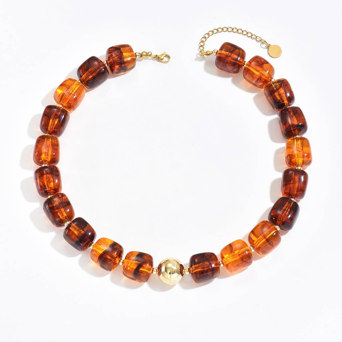 GOLD DETAIL BEADED NECKLACE