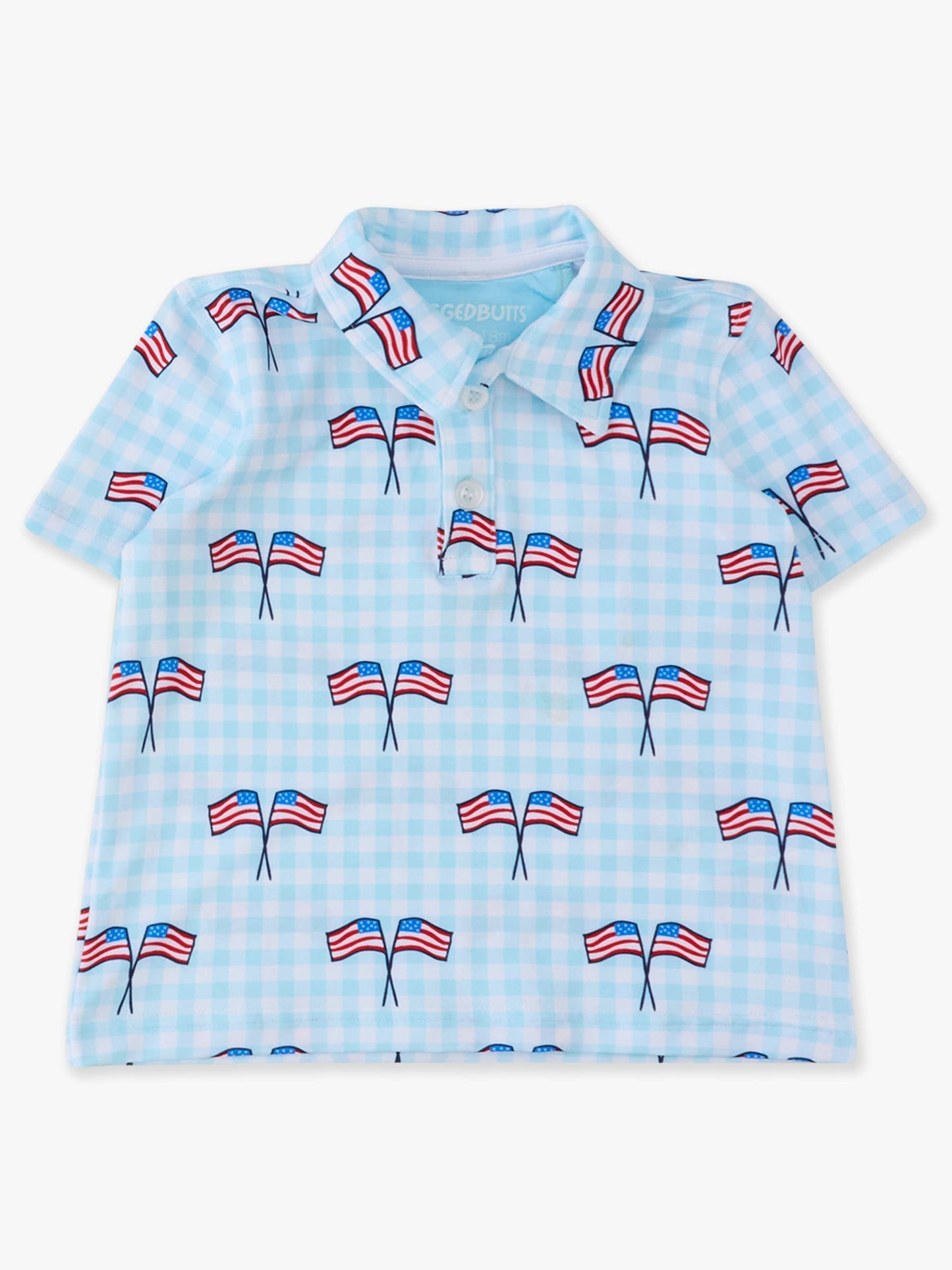 PATRIOTIC GINGHAM BABY POLO