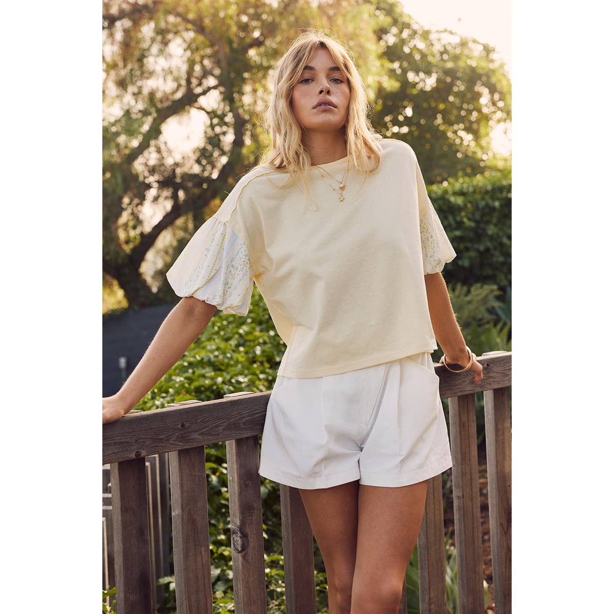 LEMON PUFF SLEEVE BLOUSE